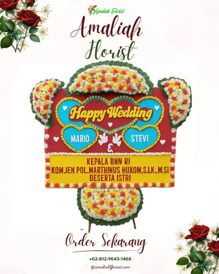 Papan Bunga Pernikahan Setren